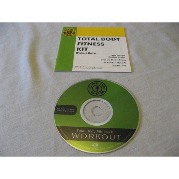 Golds Gym Total Body Fitness Kit Workout Guide DVD & Booklet - Picture 1 of 2